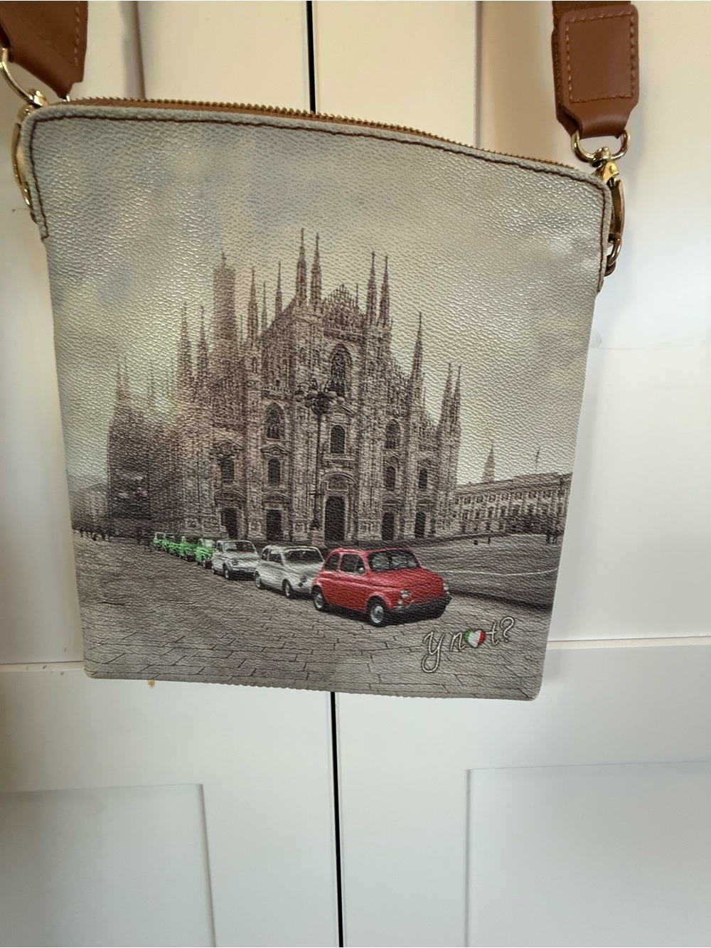 Ynot? Gray Crossbody Bag